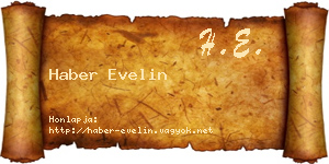 Haber Evelin névjegykártya